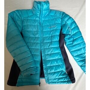 Women's Columbia Puffer Jacket Medium Turquoise outdoors hiking outer ware